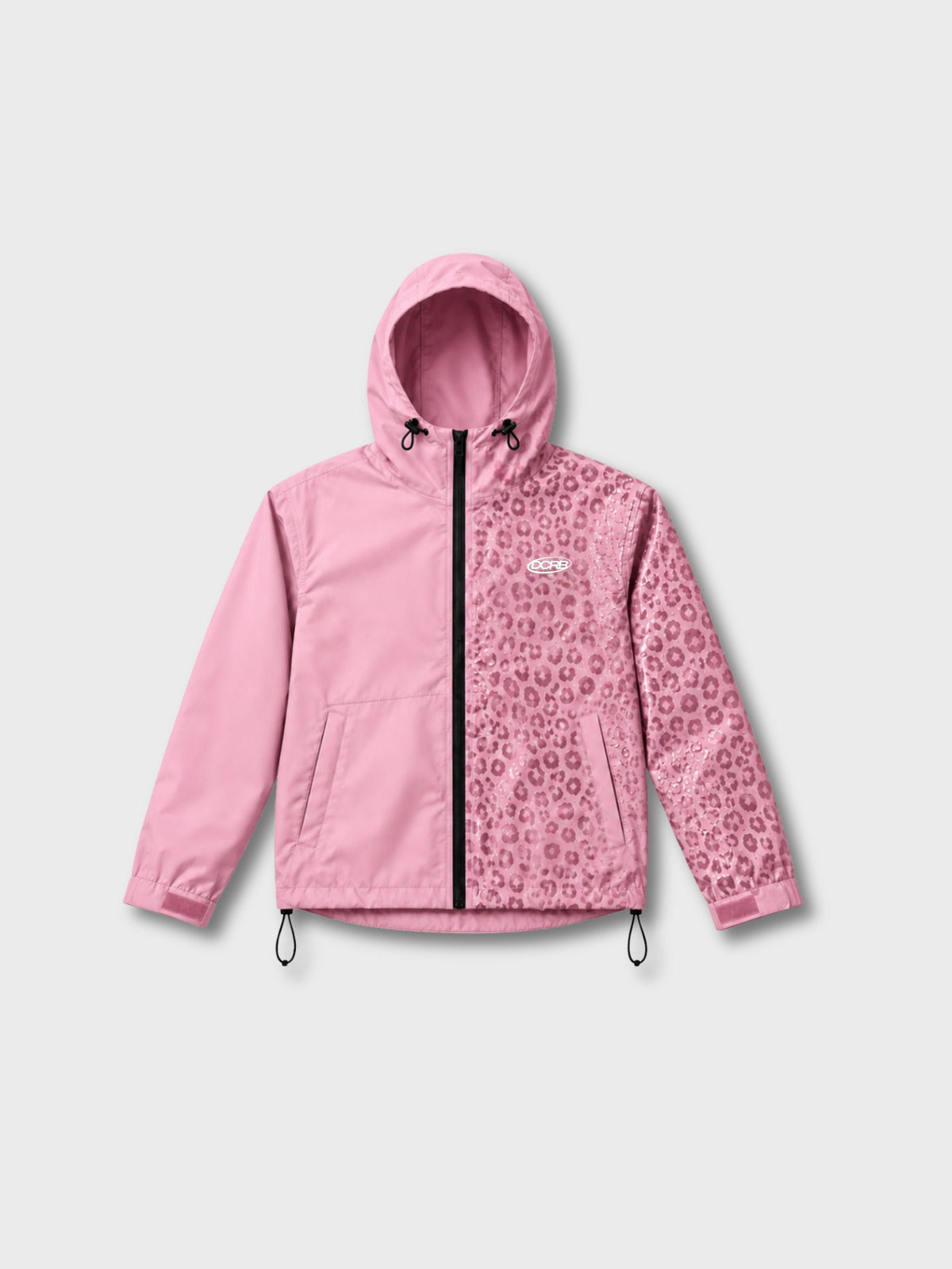 DCRB Pink Water Reactive Cheetah Rain Jacket