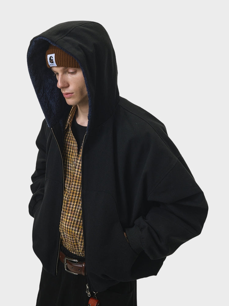 DCRB Boxy Teddy Fleece Zipper with Hoodie