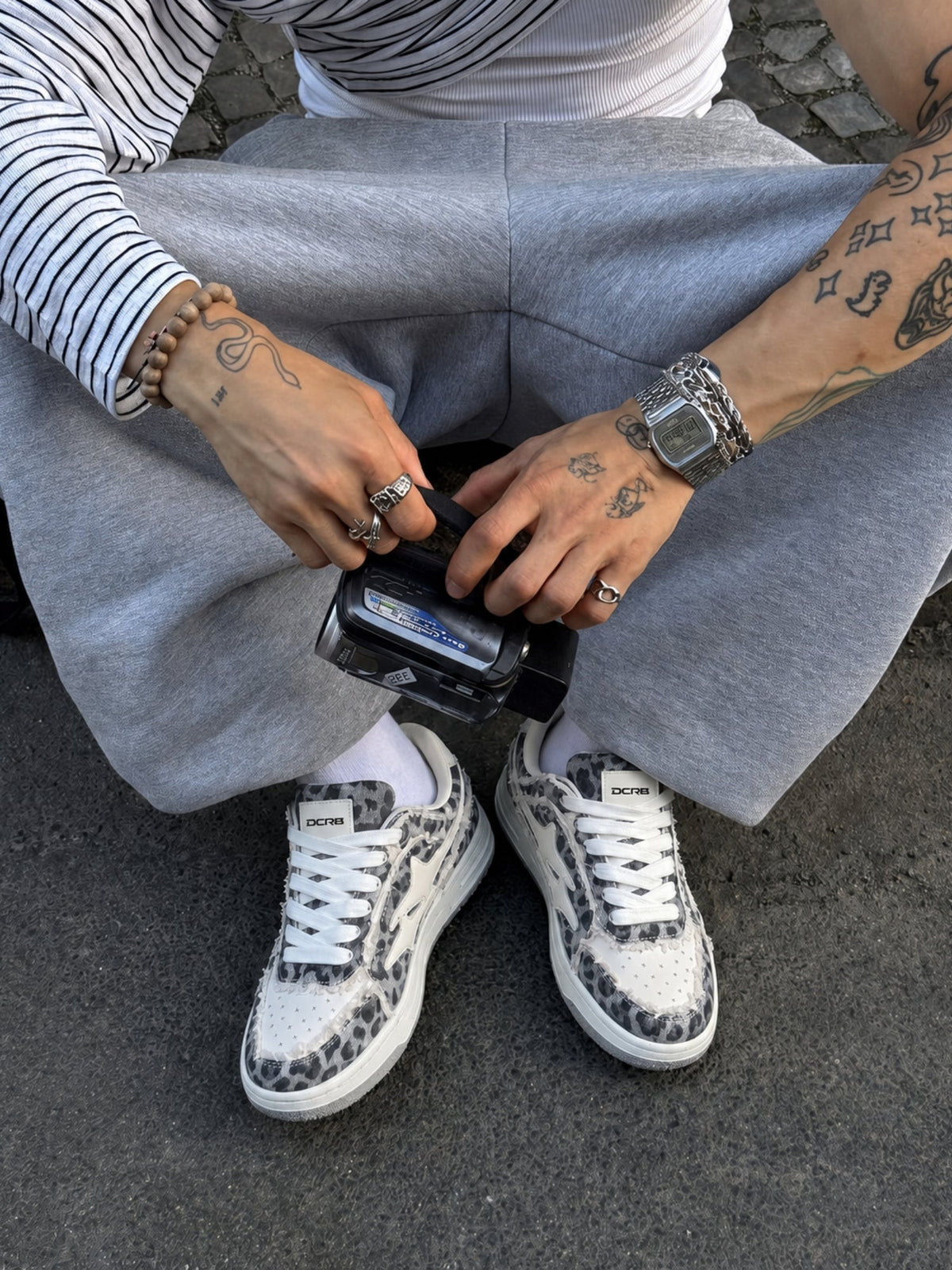 DCRB Bone Leopard Sneakers