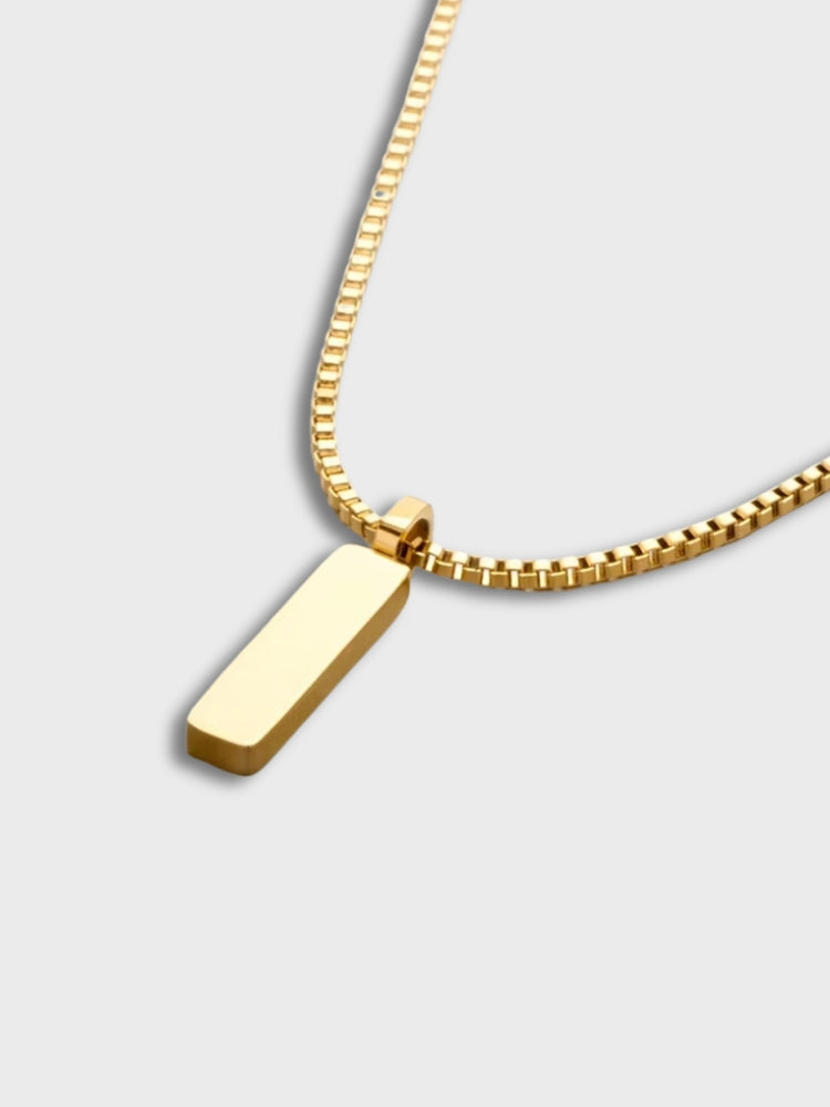 Minimalistic Rectangle Gold Necklace