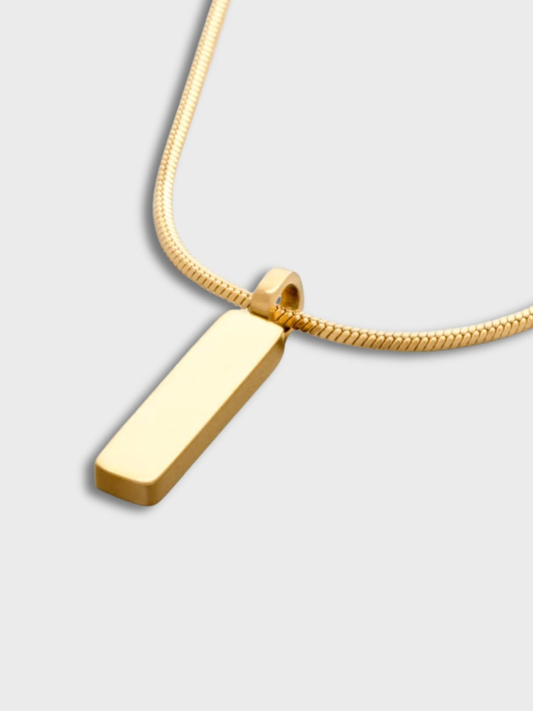 Minimalistic Rectangle Gold Necklace