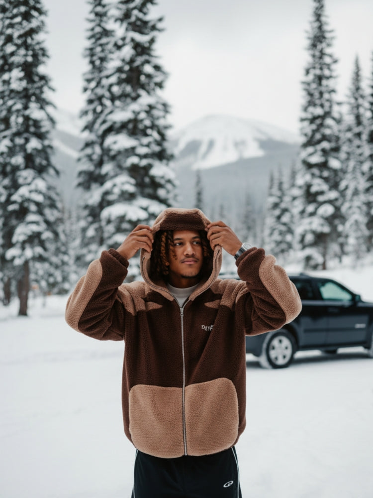 DCRB - Wolf Grey & White Sherpa Ninja Fleece
