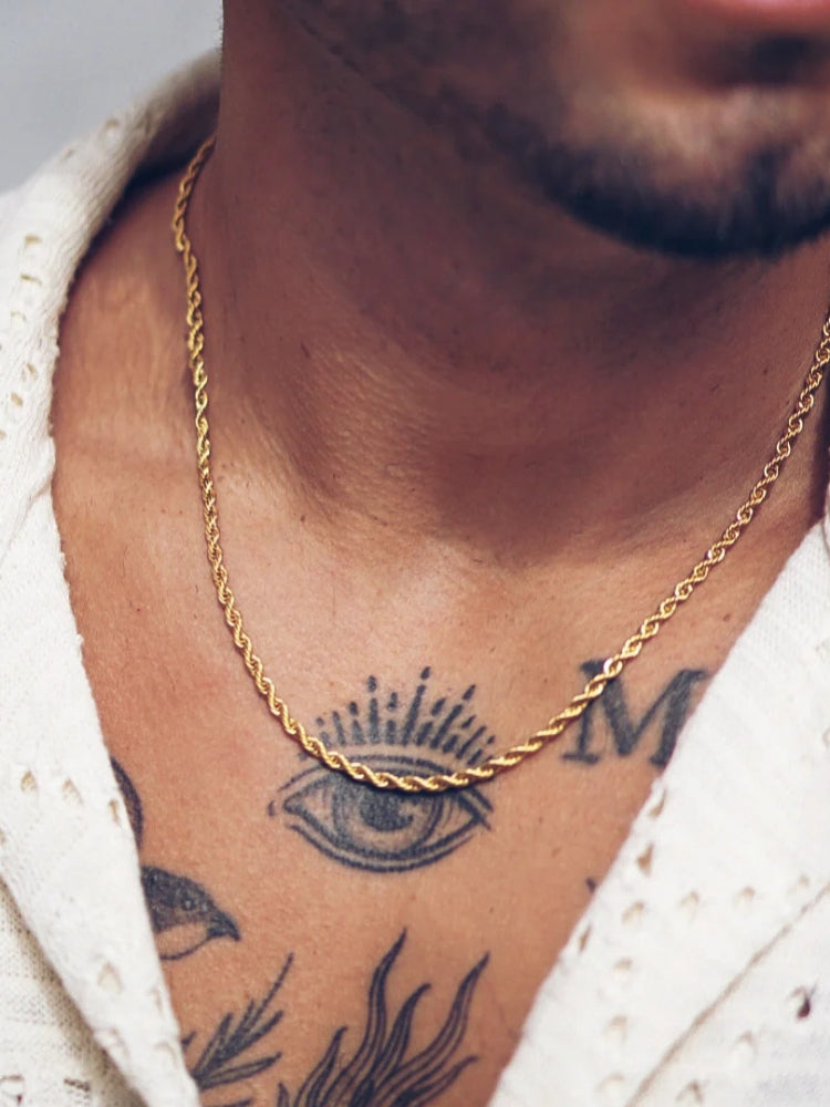 Golden Wrope Necklace 3MM