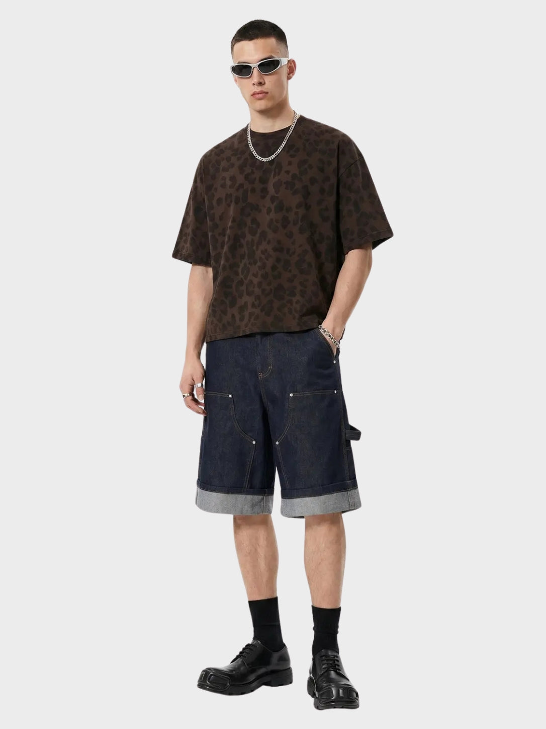 DCRB Leopard Print Boxy Tee