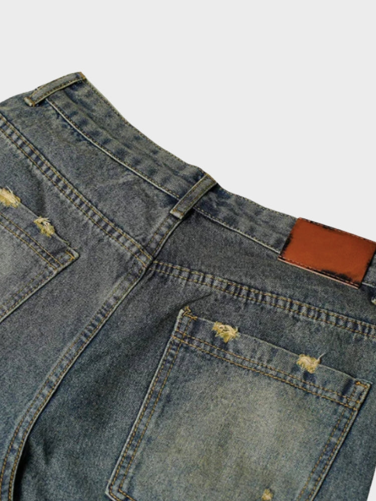 DCRB Distressed Street Denim Shorts