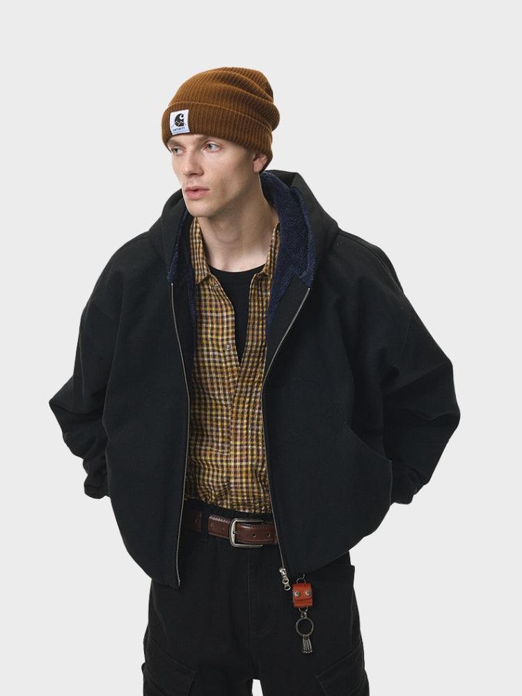 DCRB Boxy Teddy Fleece Zipper with Hoodie