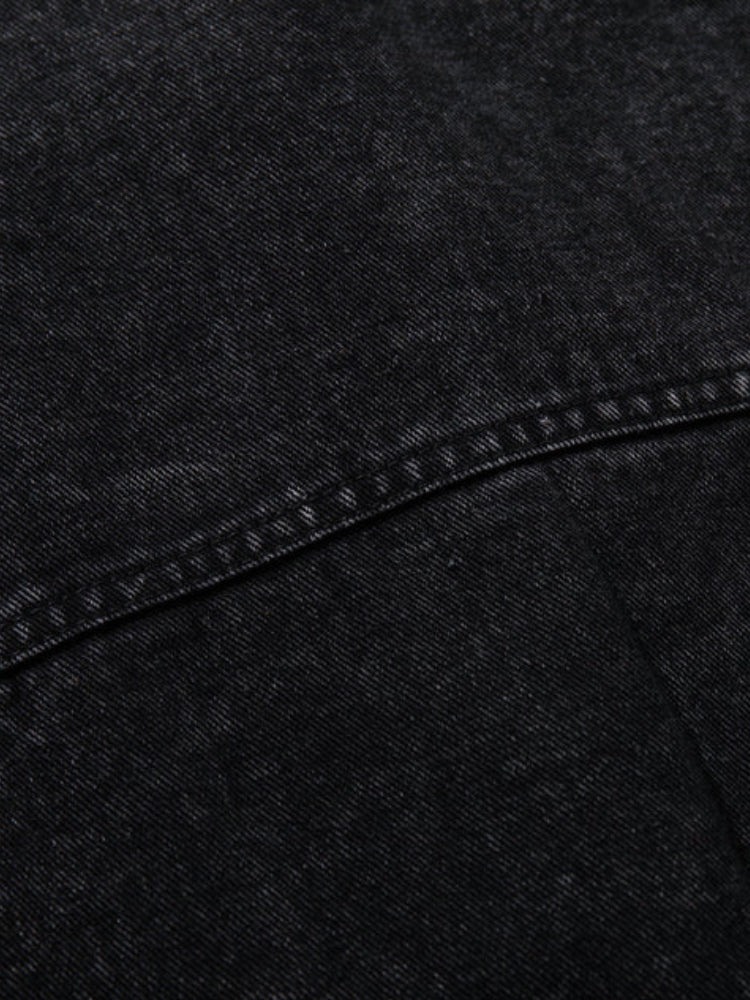 DCRB Toggle Front Washed Denim Hoodie