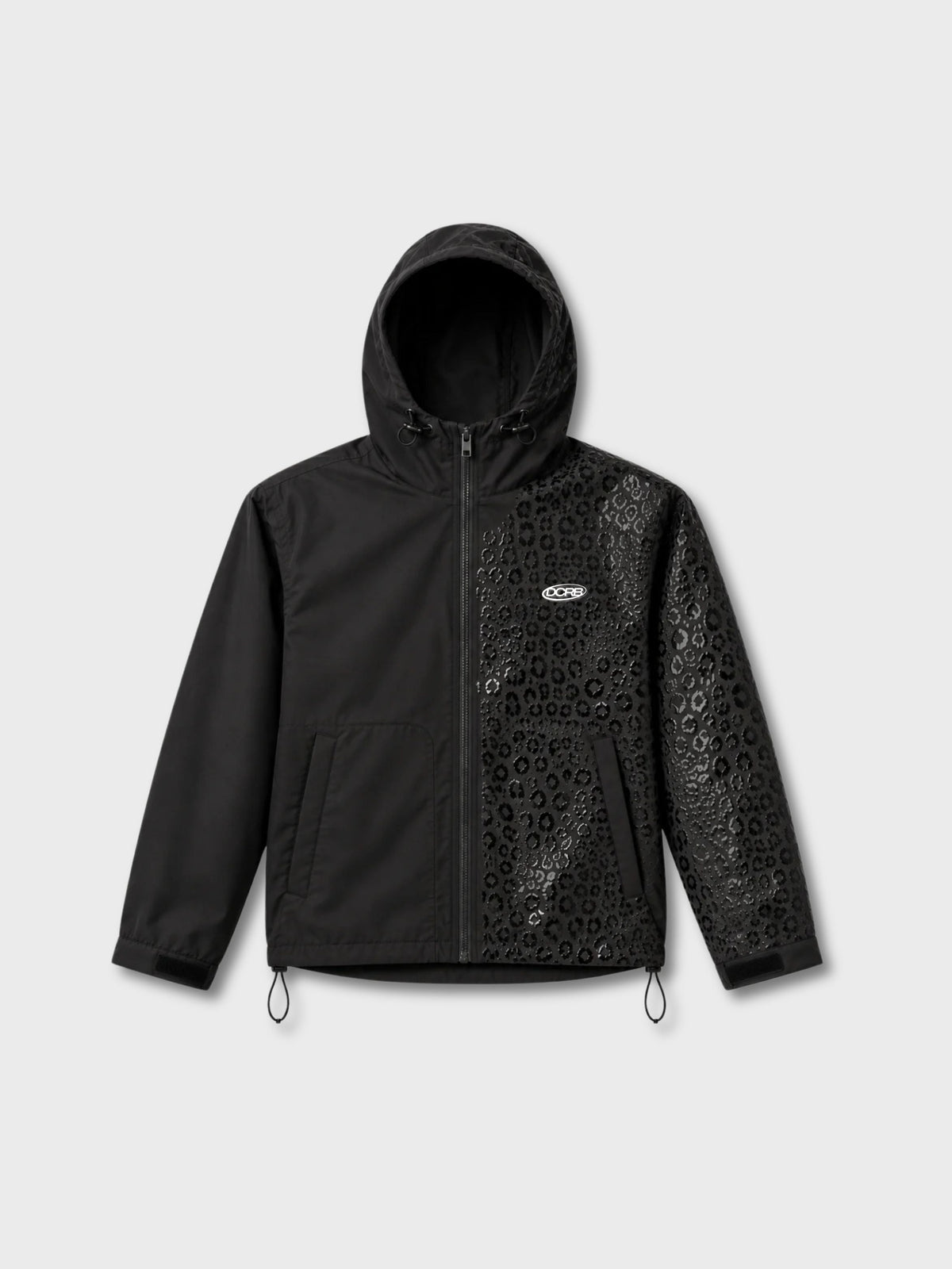 DCRB Dark Green Water Reactive Cheetah Rain Jacket