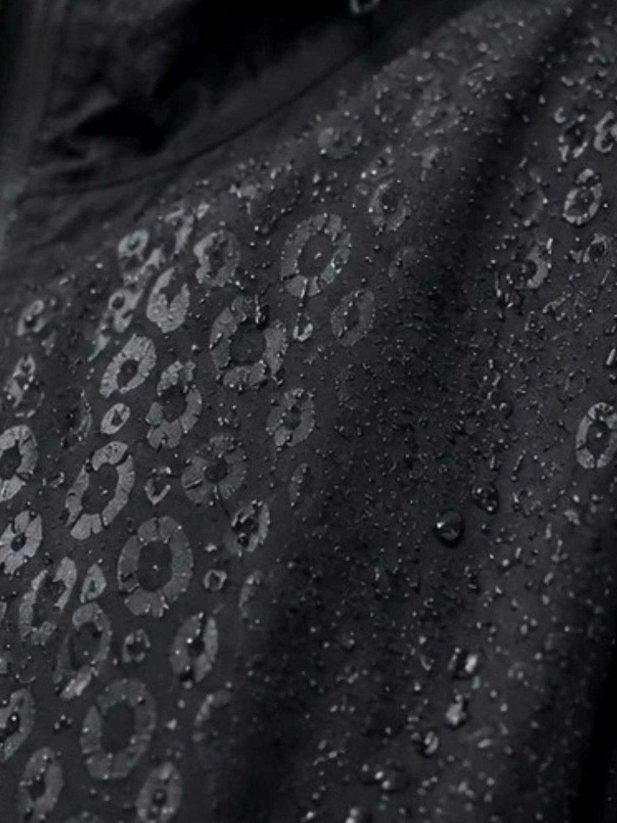 DCRB Dark Green Water Reactive Cheetah Rain Jacket