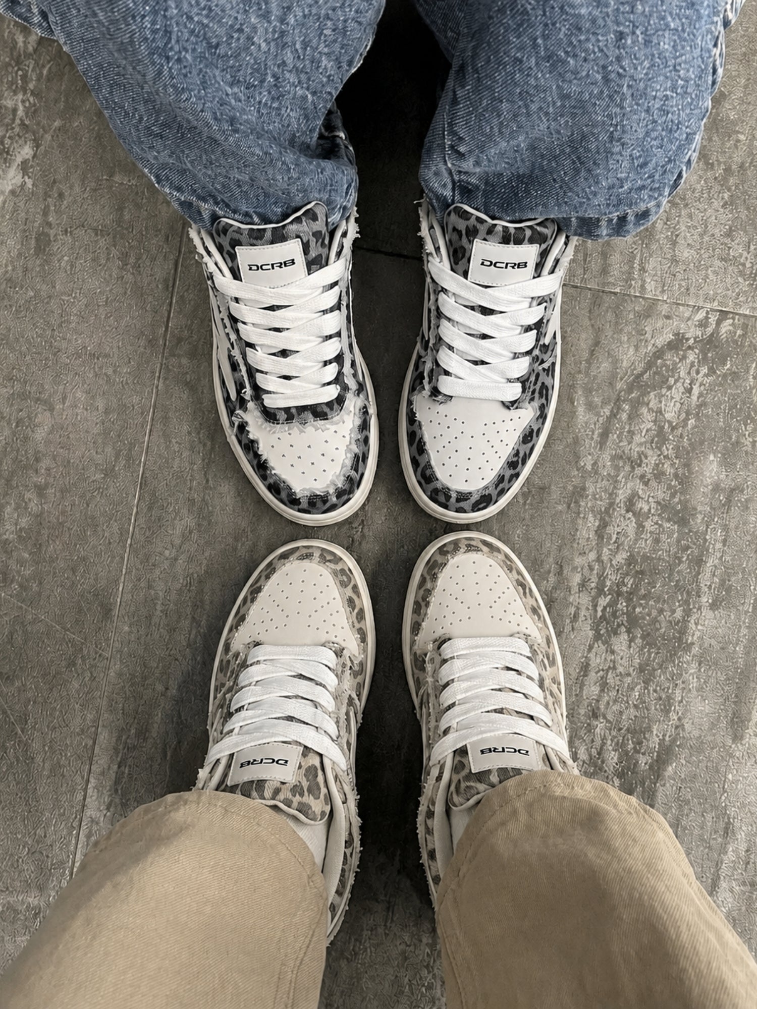 DCRB Bone Leopard Sneakers