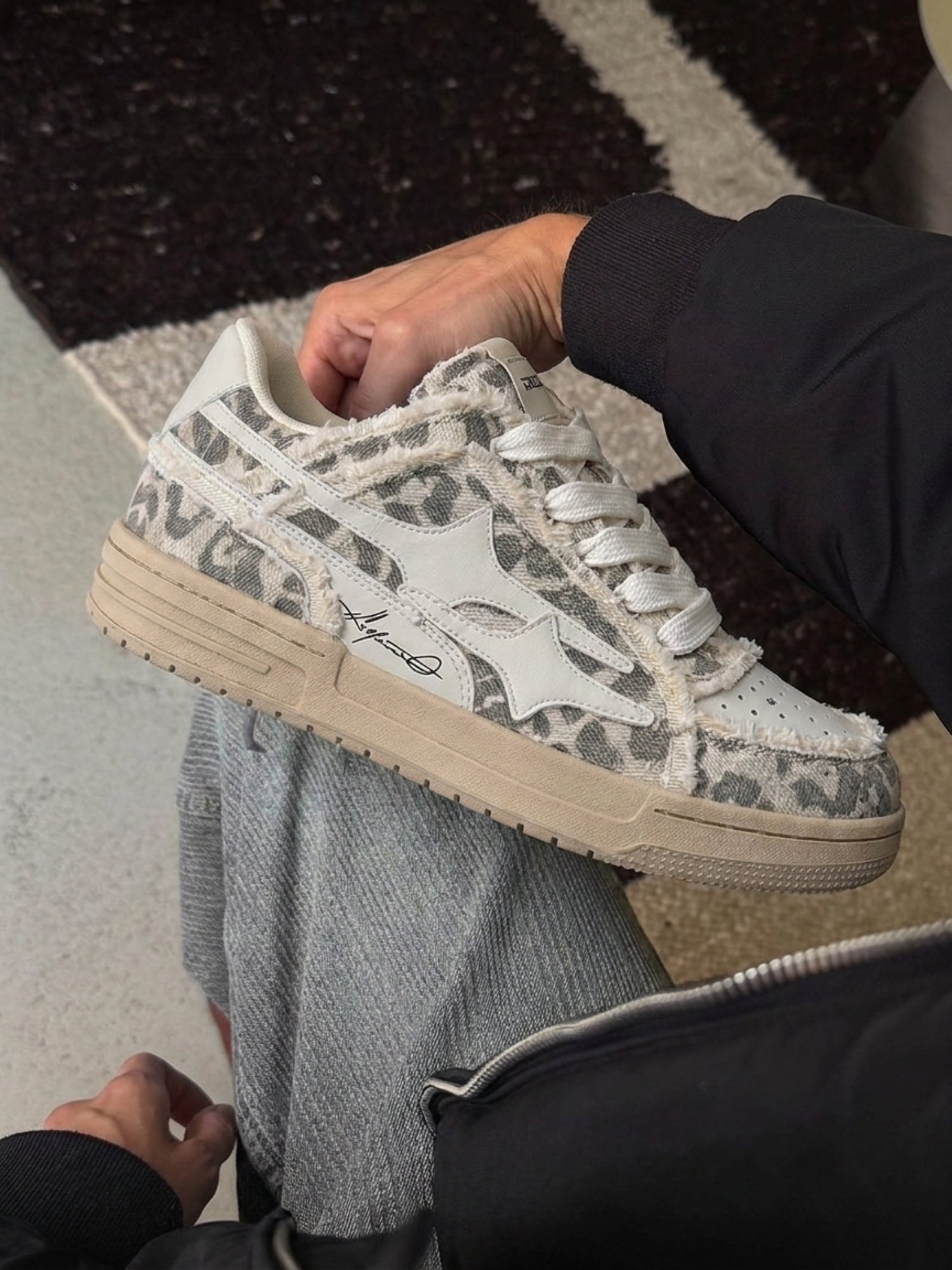 DCRB Bone Leopard Sneakers