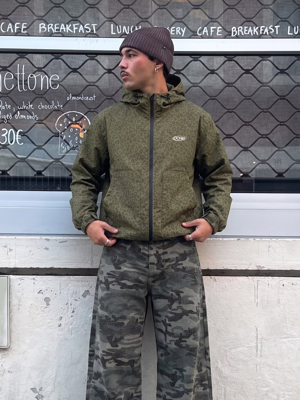 DCRB Pink Water Reactive Cheetah Rain Jacket