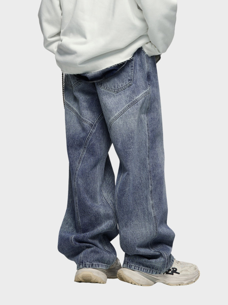 DCRB Baggy Denim Jeans - Grey/Blue