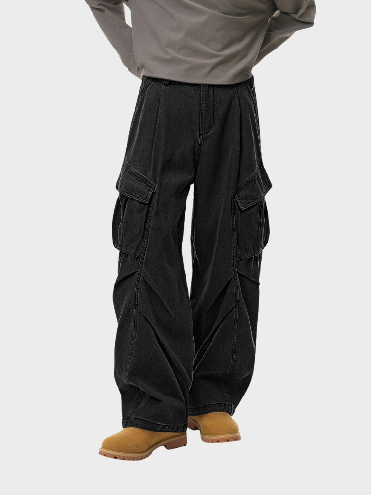 DCRB Oversized Wrinkled Cargo Denim