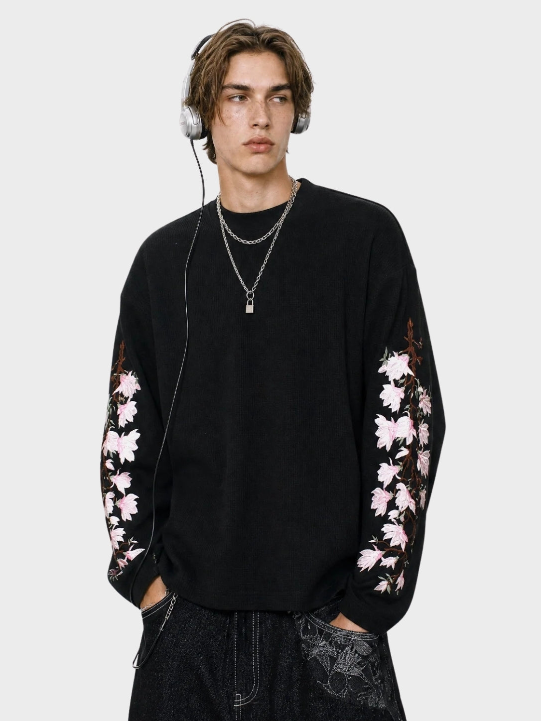 DCRB Florar Embroidered Waffle Longsleeve