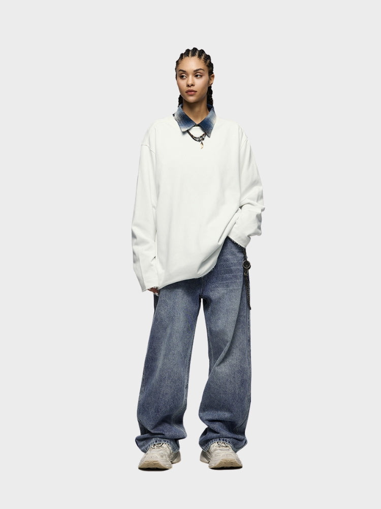 DCRB Baggy Denim Jeans - Grey/Blue