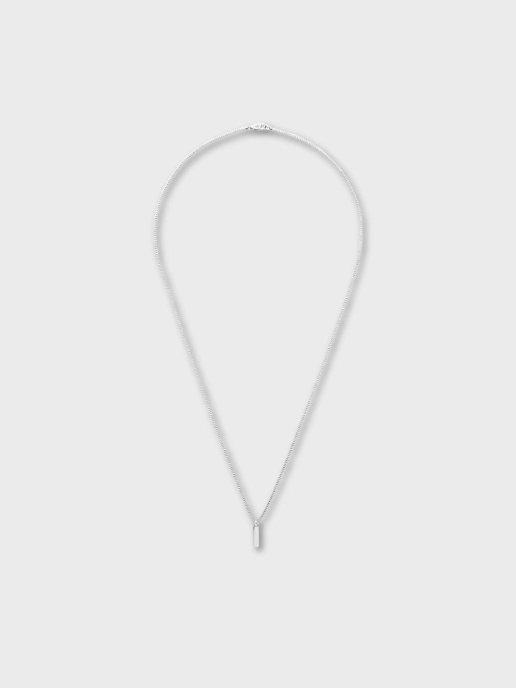 Minimalistic Rectangle Silver Necklace