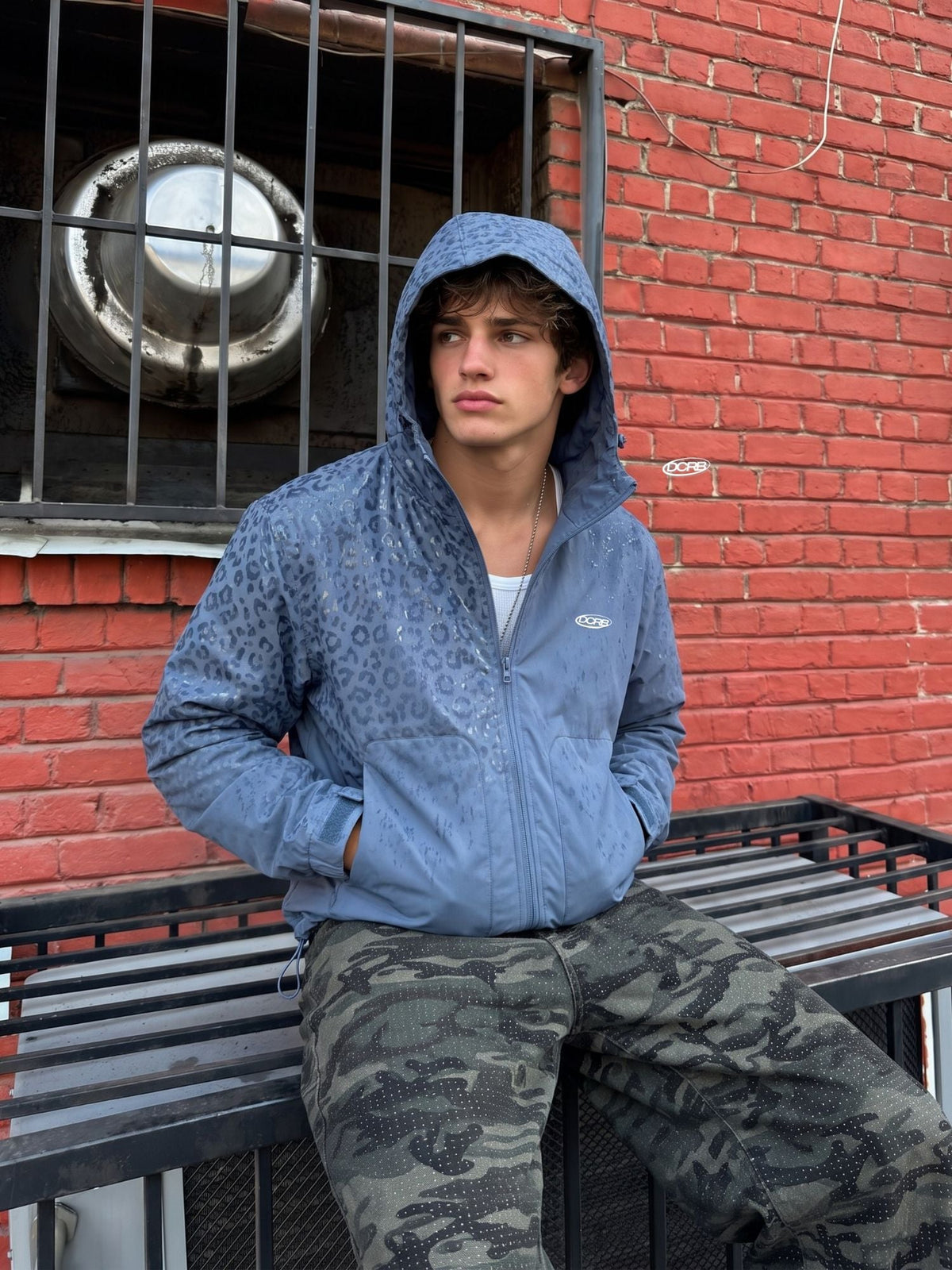 DCRB Pink Water Reactive Cheetah Rain Jacket