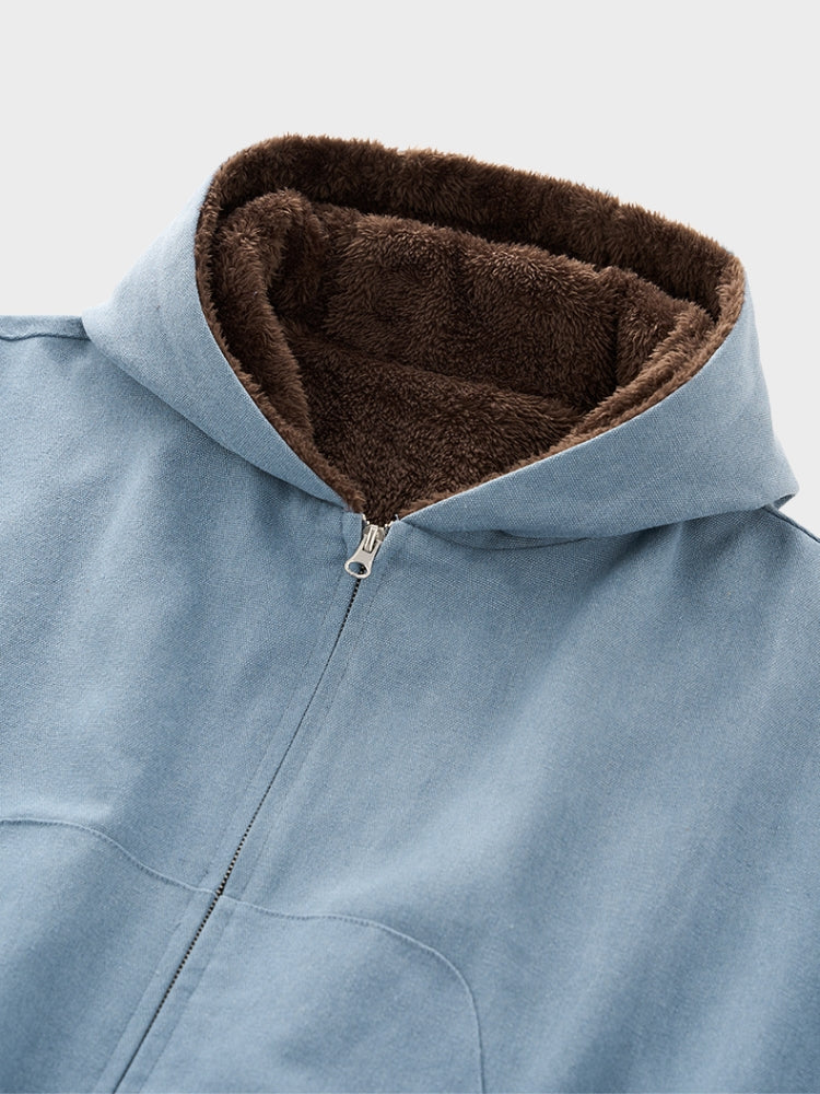 DCRB Boxy Teddy Fleece Zipper with Hoodie