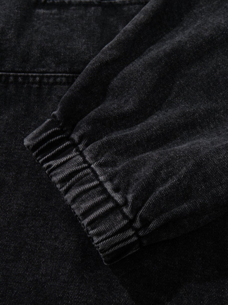 DCRB Toggle Front Washed Denim Hoodie