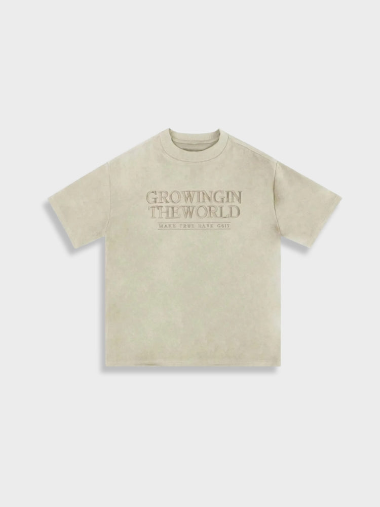 Growing in the World Suede Tee