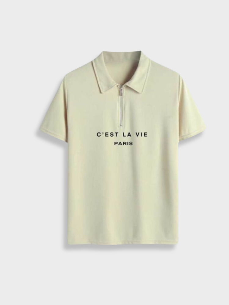 C'est Paris Polo mit Zipper