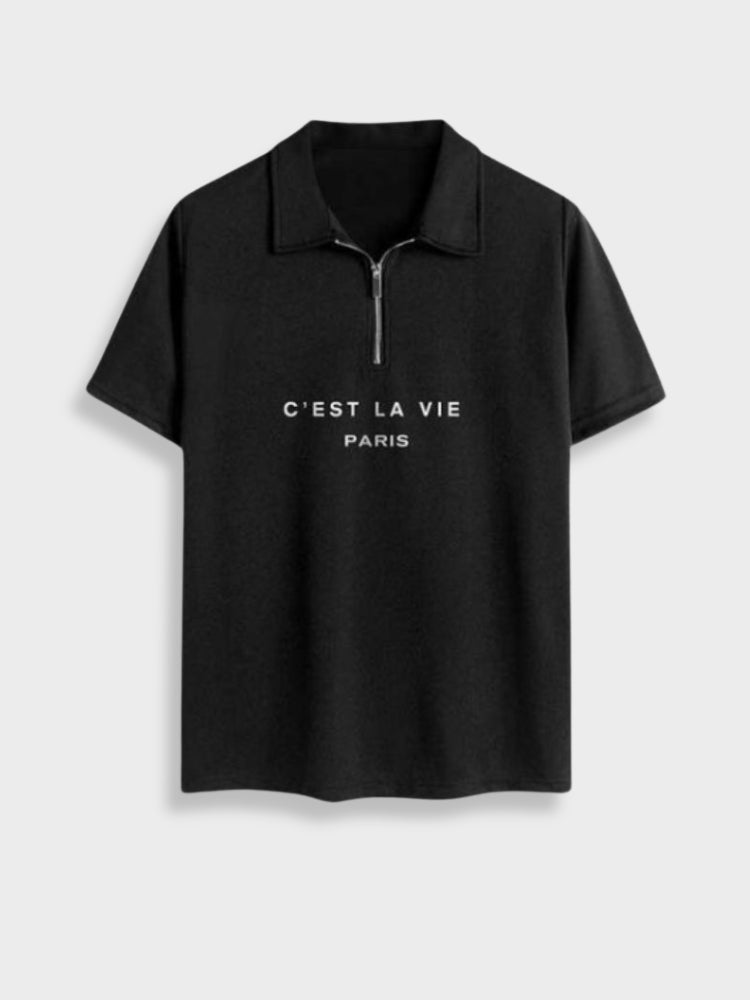 C'est Paris Polo mit Zipper