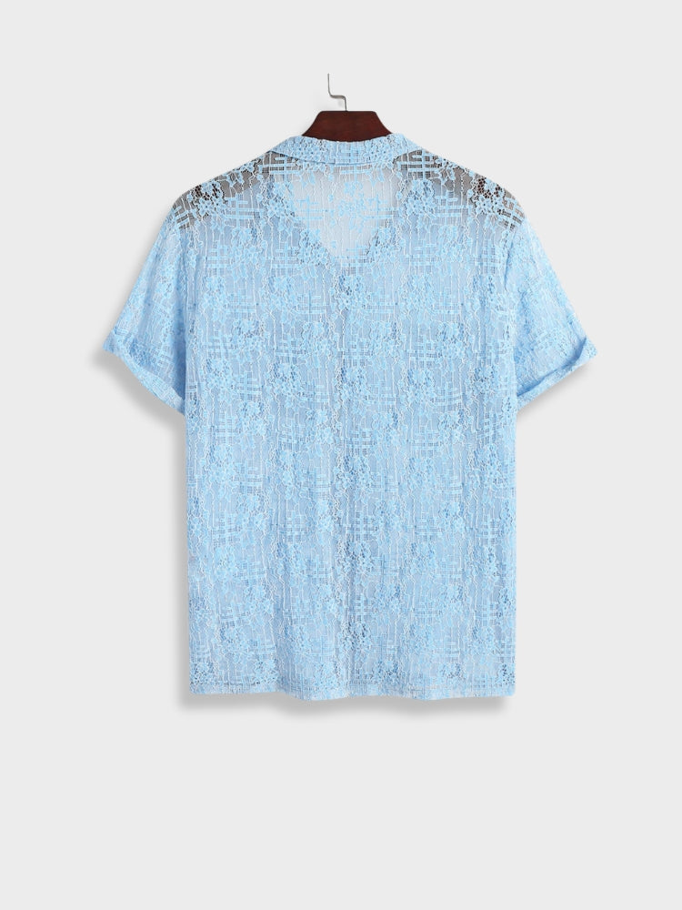 Light Blue Transparant Shirt Verona