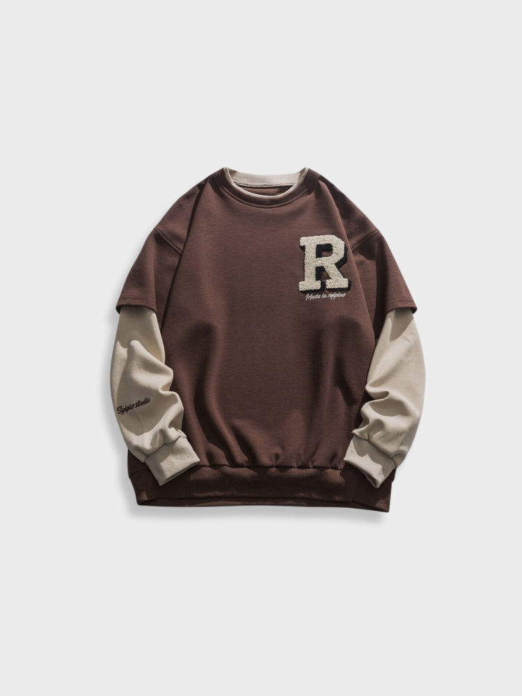 Flocked R Sweatshirt