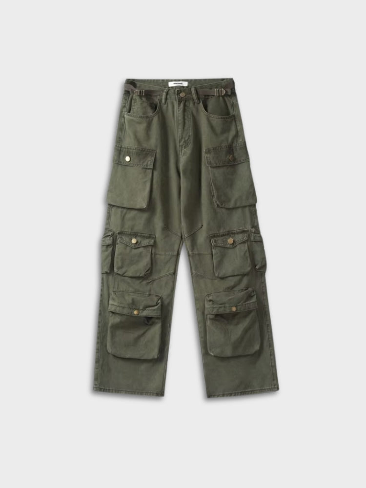 Decarba Loose Fit Pocket Cargo