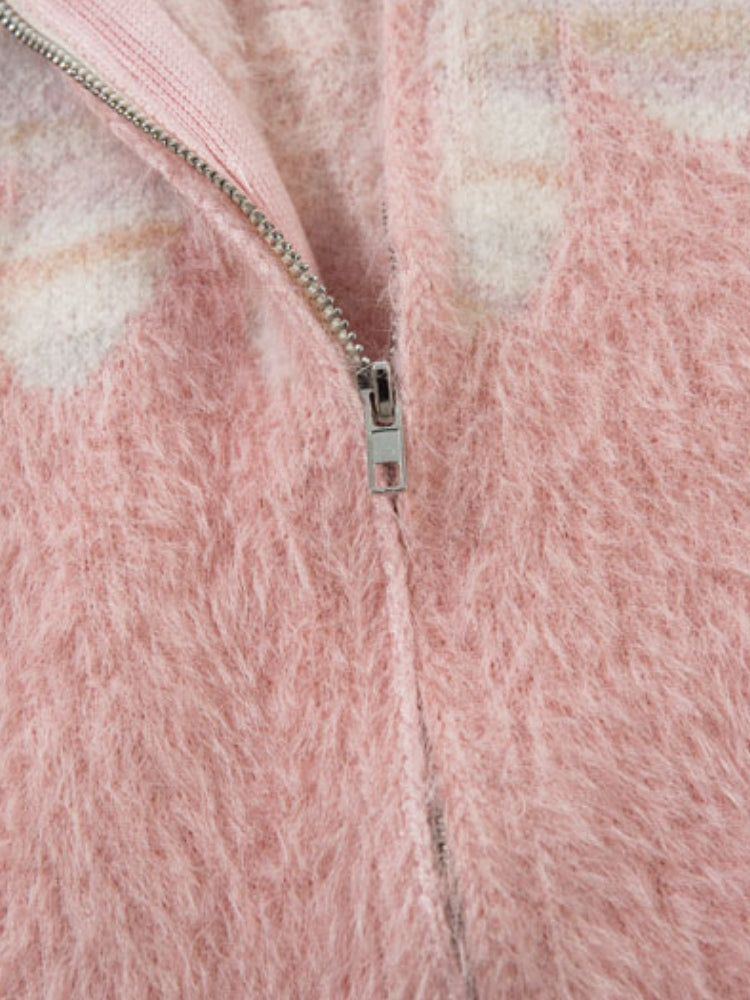 Mohair Vintage Winnter Zipper