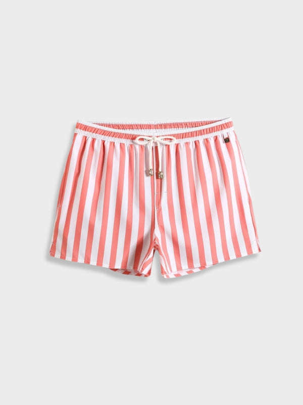 Old Money Striped Red Swimshorts