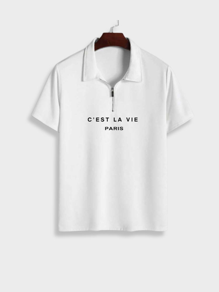 C'est Paris Polo mit Zipper